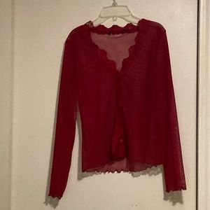 Red Mesh Top